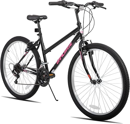 HILAND Bamcbase Bicicleta de montaña para mujer, 24 26 pulgadas, 18 velocidades, bicicleta híbrida de conmutación para adultos, MTB de trail de