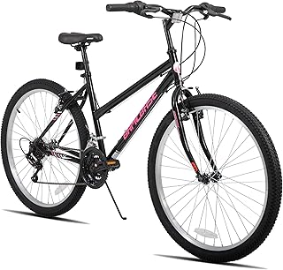 HILAND Bamcbase Womens Mountain Bike, 24 26 Inch 18 Speeds Hybrid Commuter Bicycle for Adults, Sport Hardtail Trail MTB