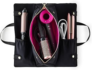 KUSSHI Hair Tools Bag, Black/Pink Price In India