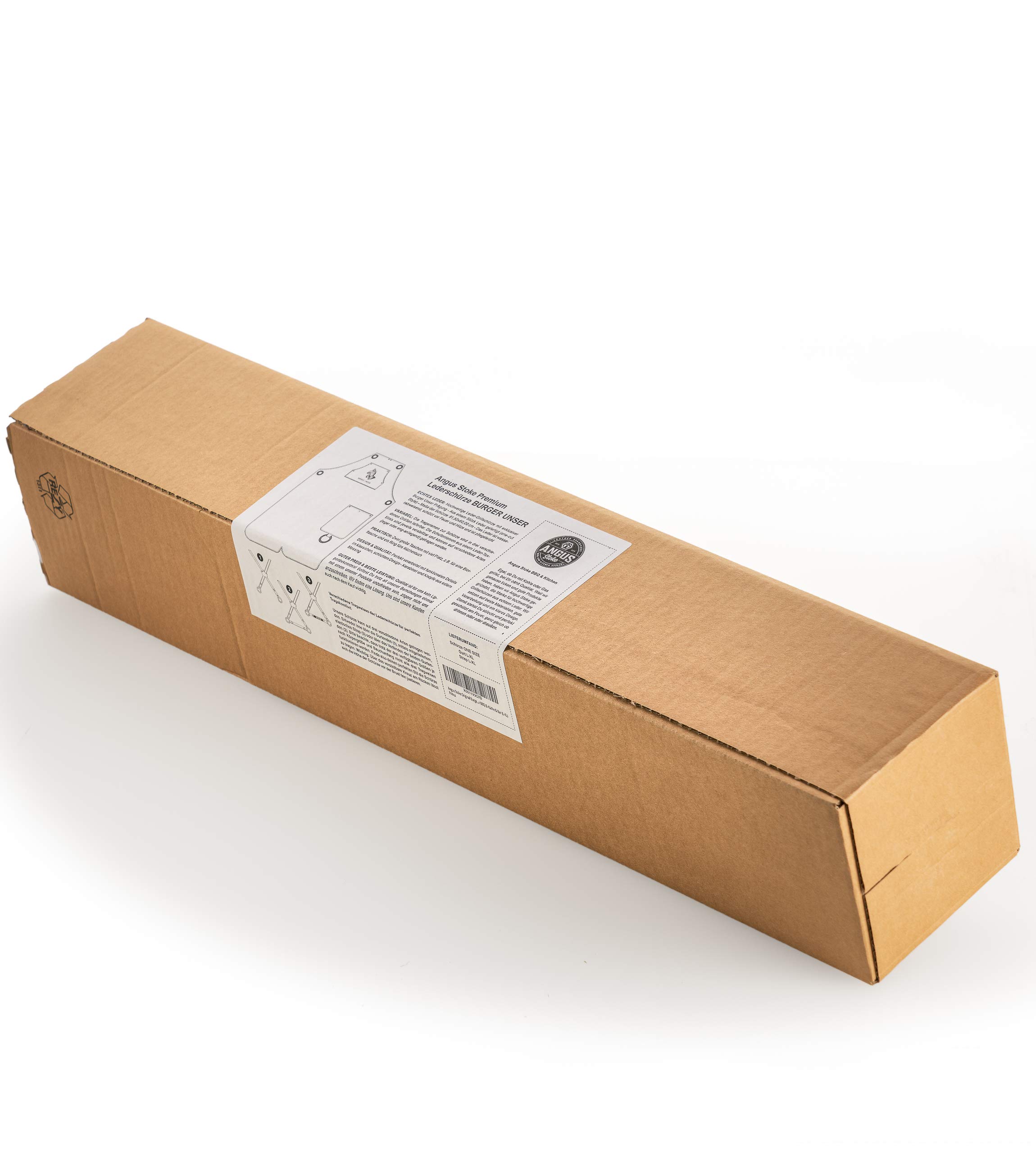 Angus Stoke Premium Grembiule in Pelle - Completo per BBQ e Cucina - Toppe d'Epoca - Barney (XXL-XXXL)