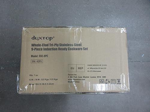 Miniatura 8 de Duxtop Juego de utensilios de cocina de inducción de acero inoxidable de tres capas para todo el mundo juego de 9 ollas y sartenes de cocina