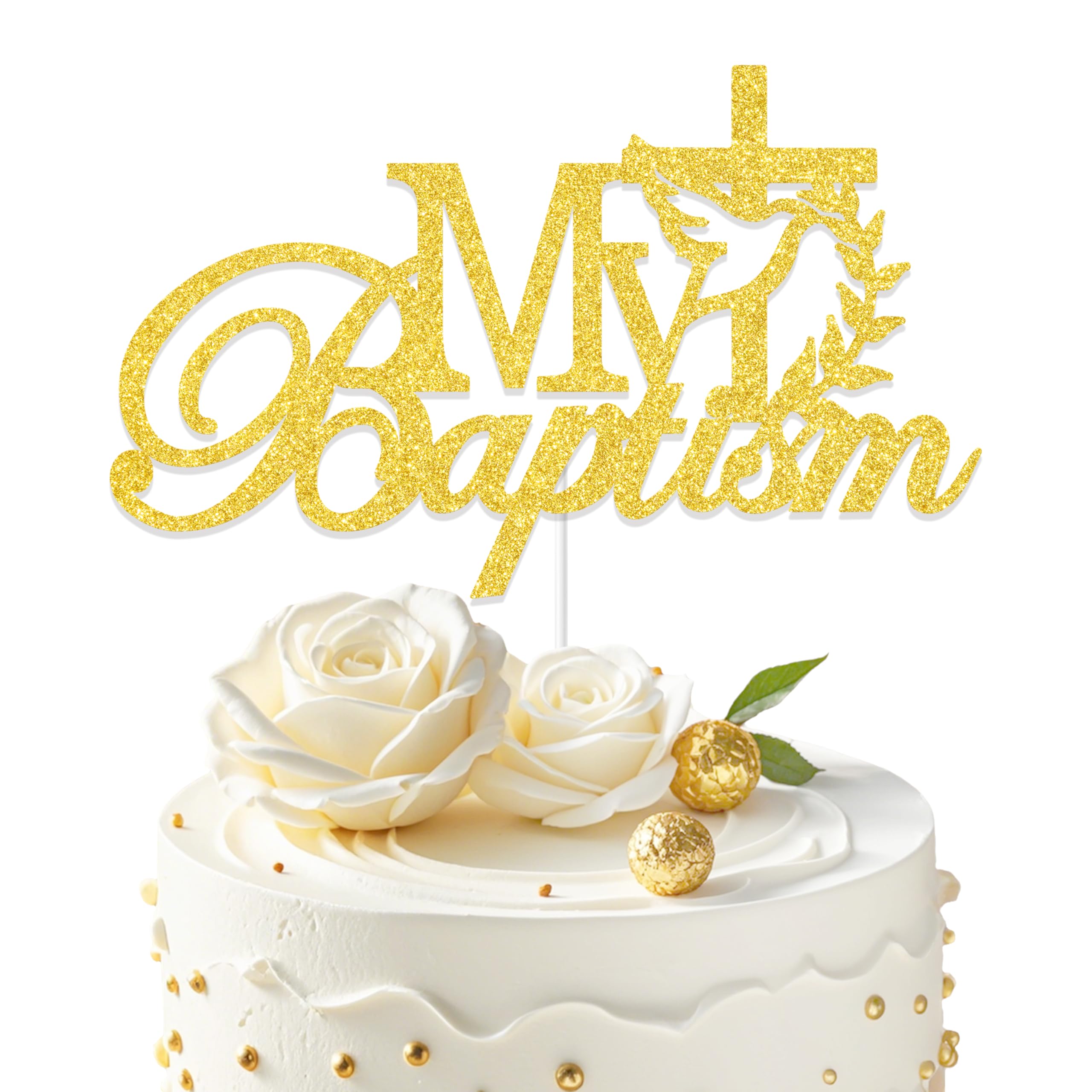 My Baptism Cake Topper, First Holy Communion Baby Shower Decorations, Bless This Child Christening Party Supplies