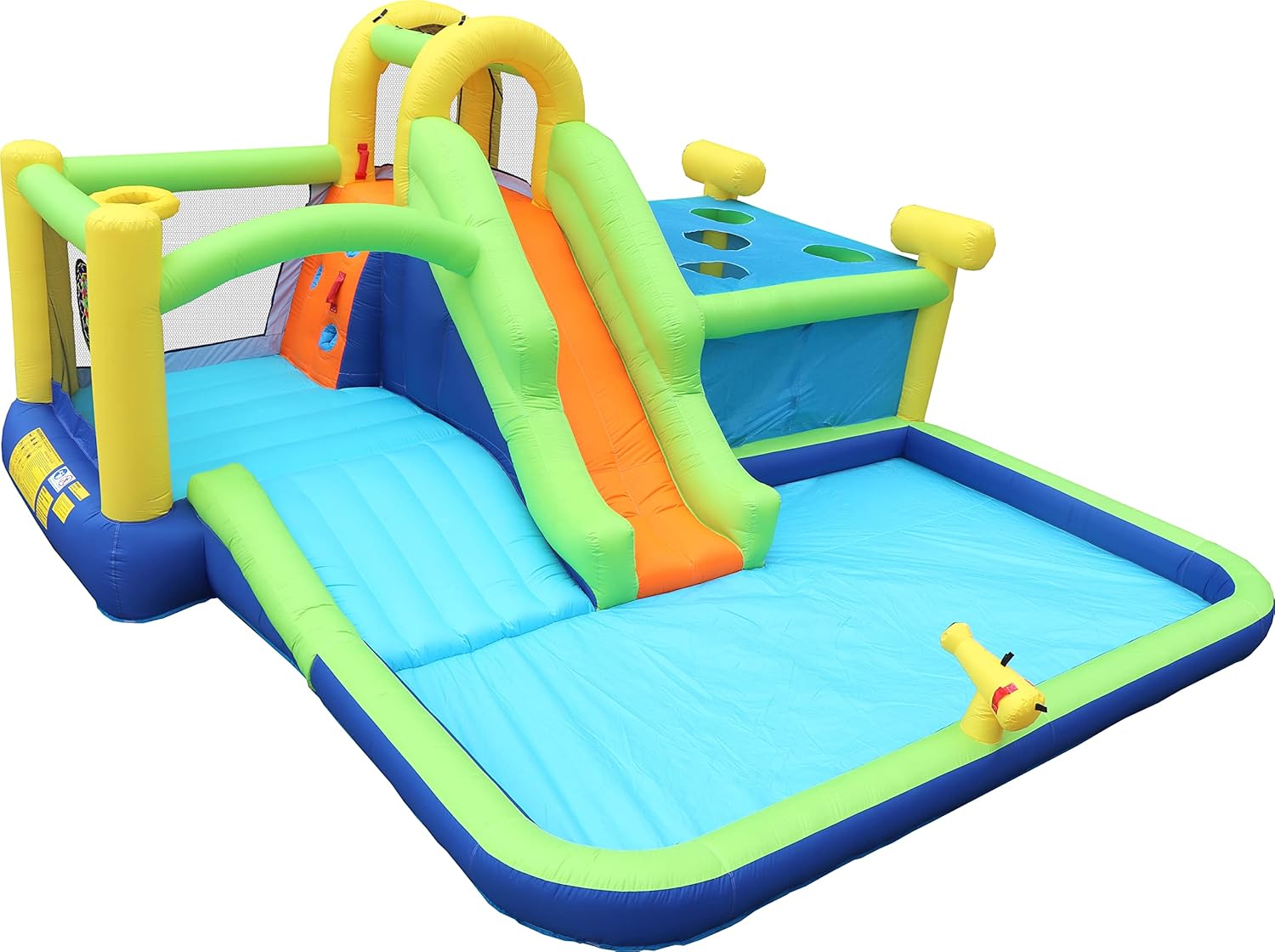 HXCQYGL 7 in1 Inflatable Slide Water Park Bouncing House Outdoor Garden