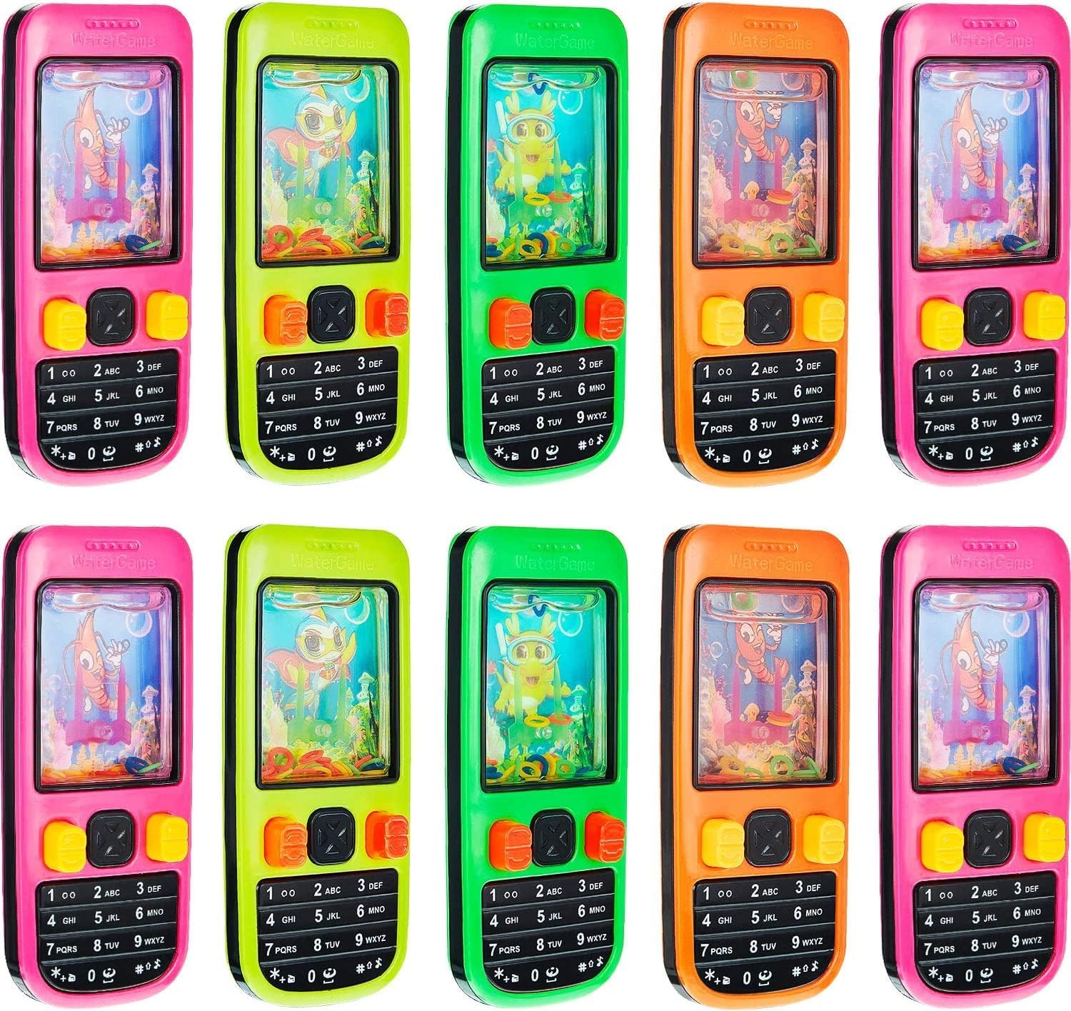 24 Pcs Water Ring Game Colorful Handheld Phone Game Water Ring Toss Handheld Game Fun,Party Favors Goodie Bag Stuffers, Bulk Toys for Classroom Prizes Birthdays Gift Boys and Girls