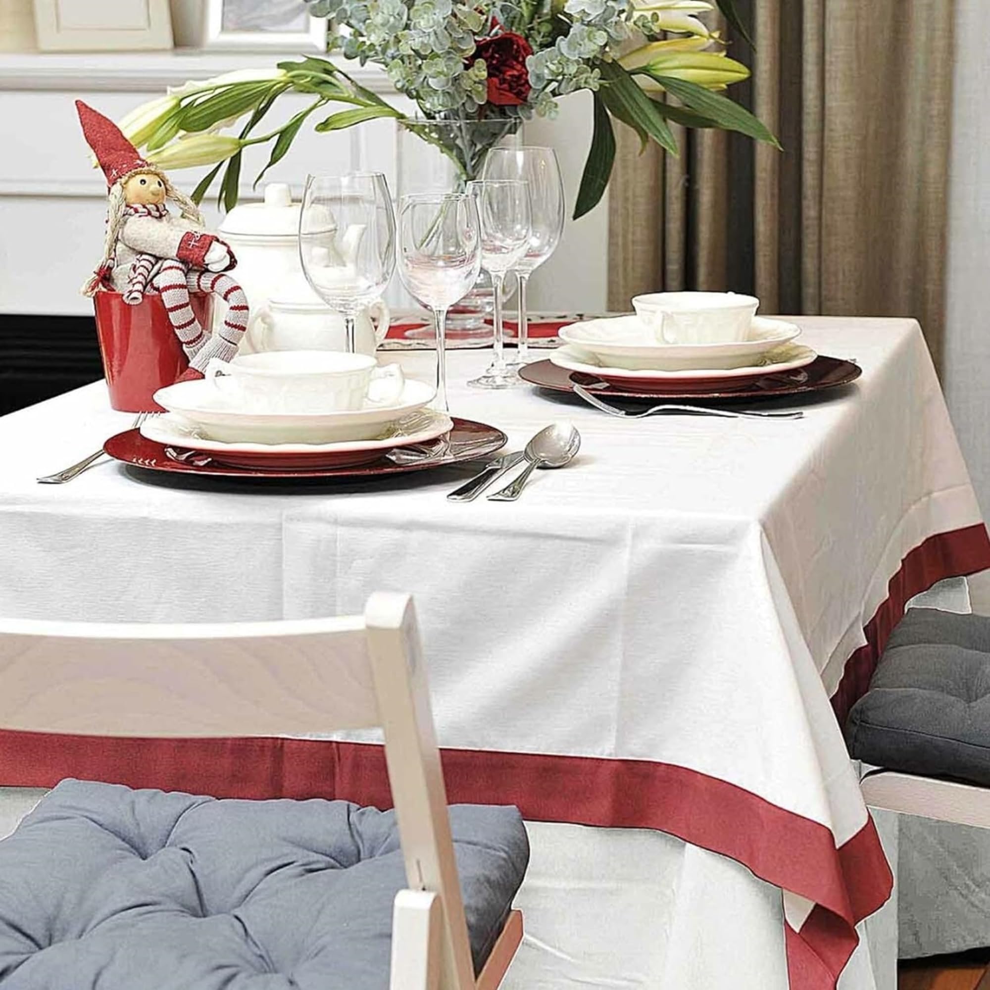 Well Home MOBILIARIO & DECORACIÓN - Mesa Camilla Rectangular SIN Barniz Estructura de Madera 150x80x75