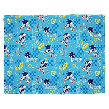 Character World Official Sonic The Hedgehog Fleece Blanket