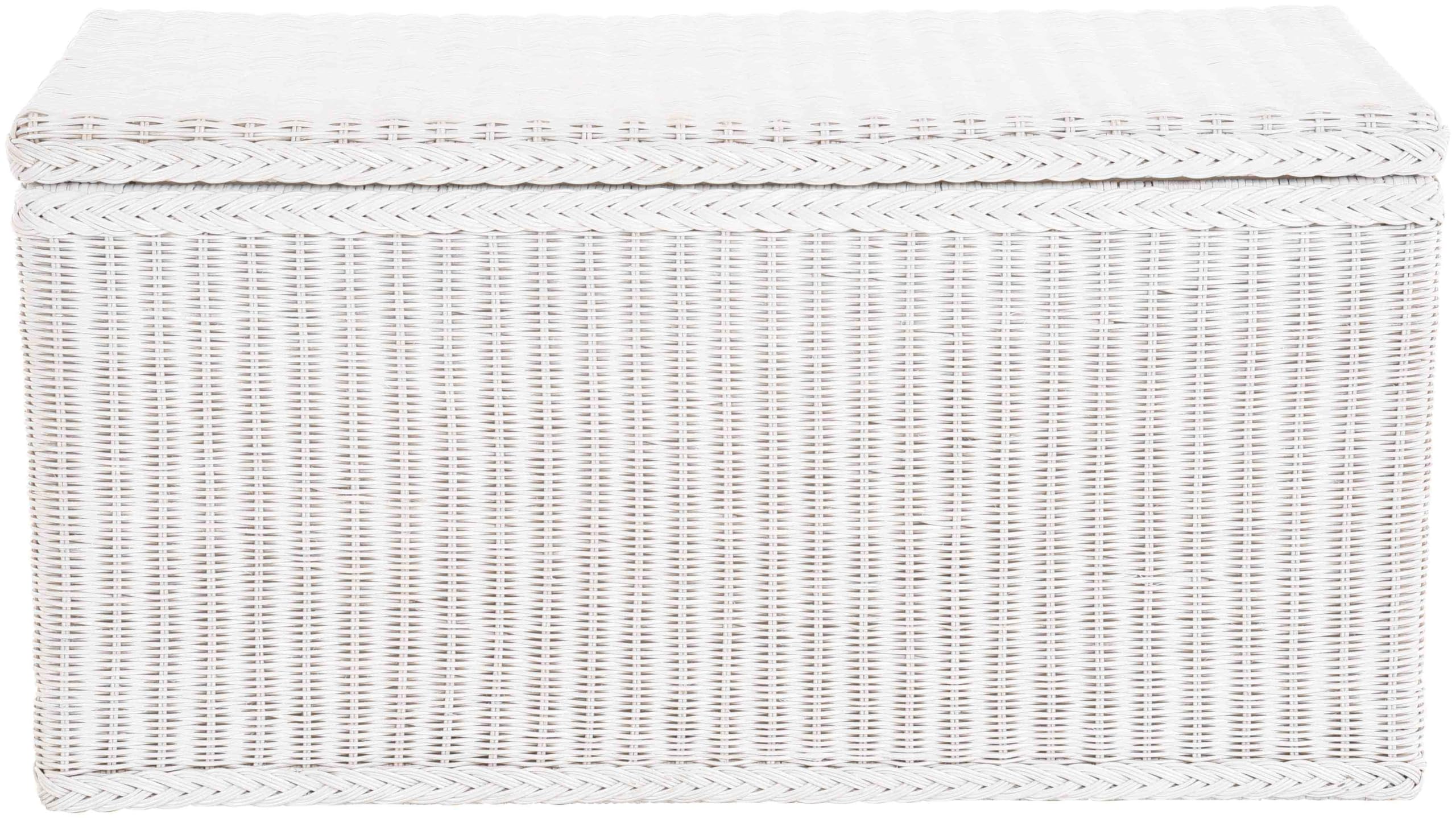 Truhe/Wäschetruhe aus Rattan (Weiß, Groß)