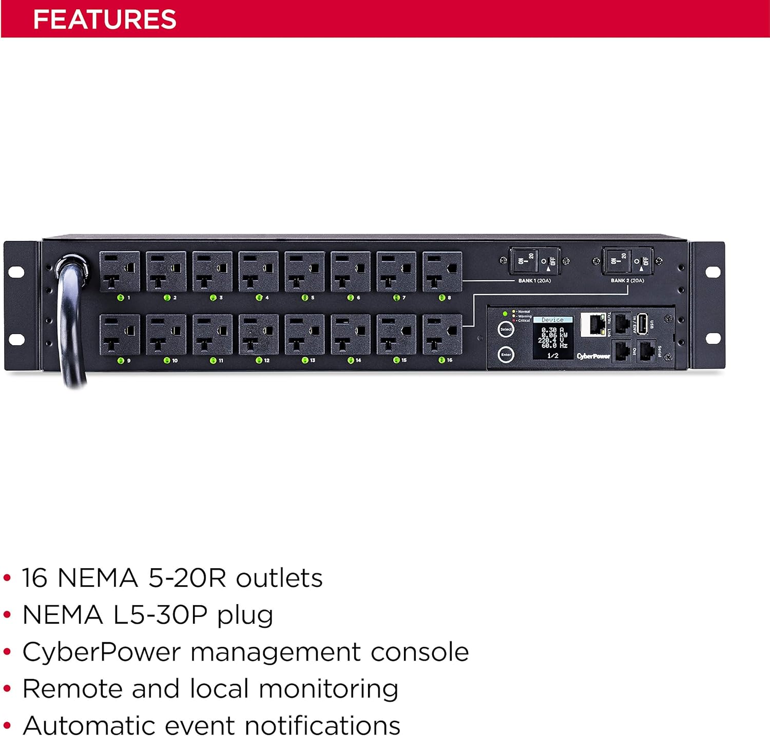 Exclusive Discount 70% Price CyberPower PDU41003 Switched PDU, 120V/30A, 16 Outlets, 2U Rackmount Amazon Crazy 🔥 Deals CyberPower PDU41003 Switched PDU, 120V/30A, 16 Outlets, 2U Rackmount