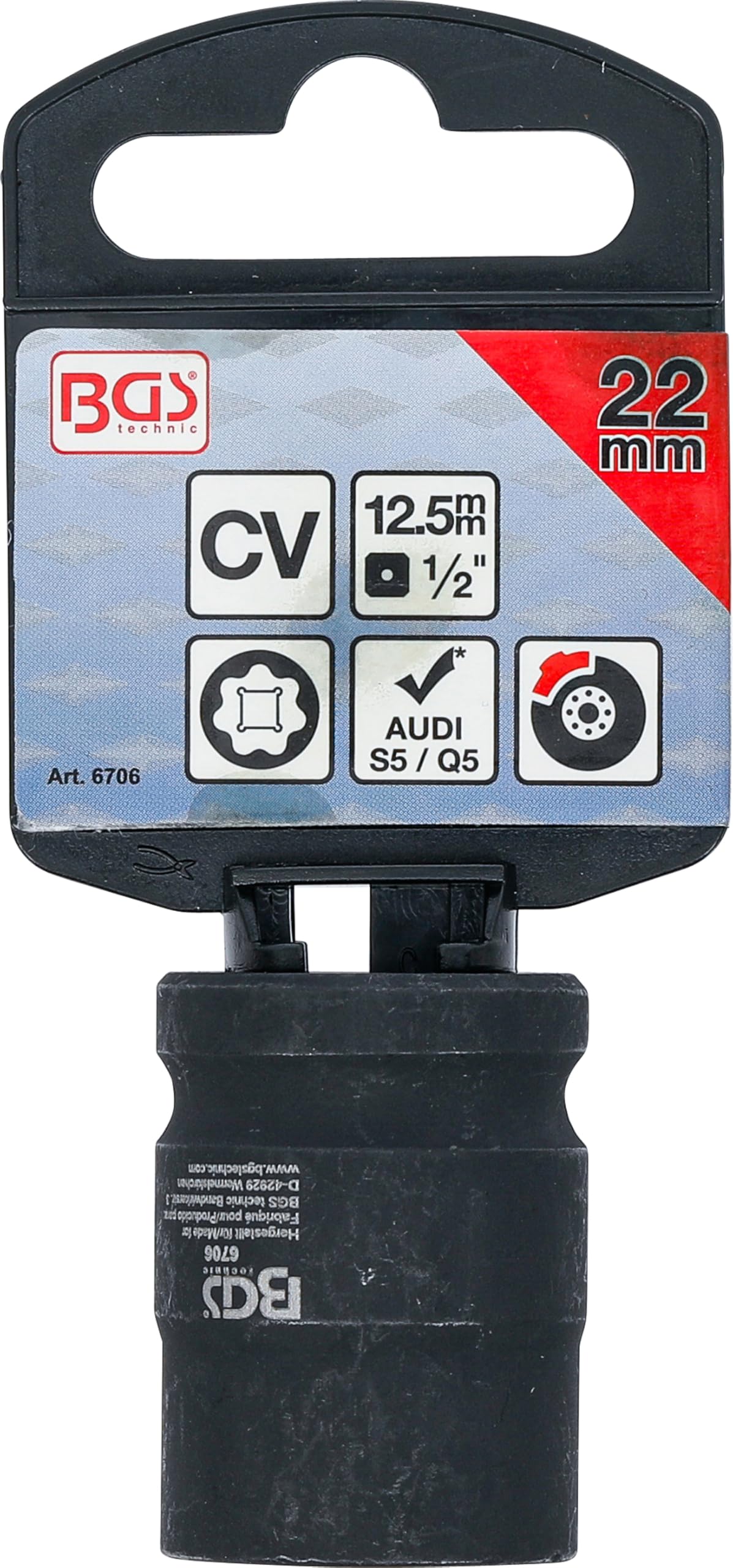 BGS 6706 | Specjalna wkładka do klucza nasadowego | do zacisków hamulca Audi S5 / Q5