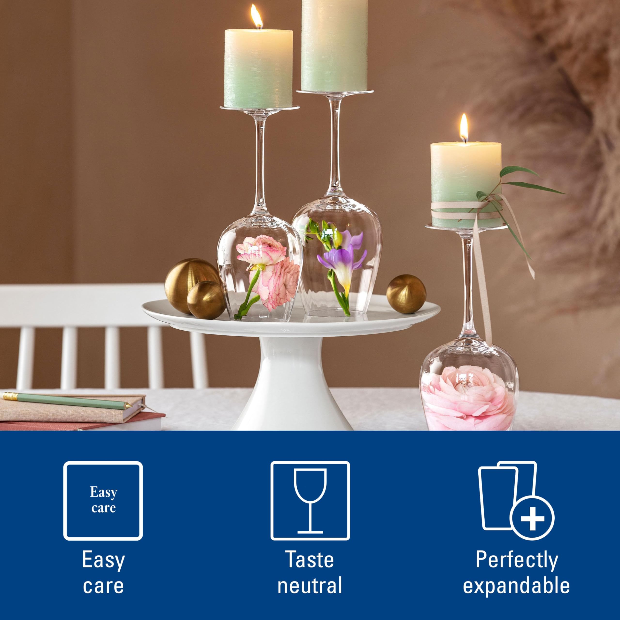 Witte wijnglas Set 4-dlg - Rose Garden