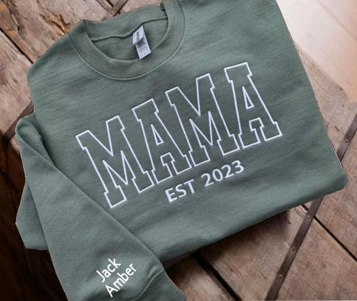 Y&S❤︎mama MAMA Double Varsity Sweatshirt – Have Merchy! Embroidery & Merch