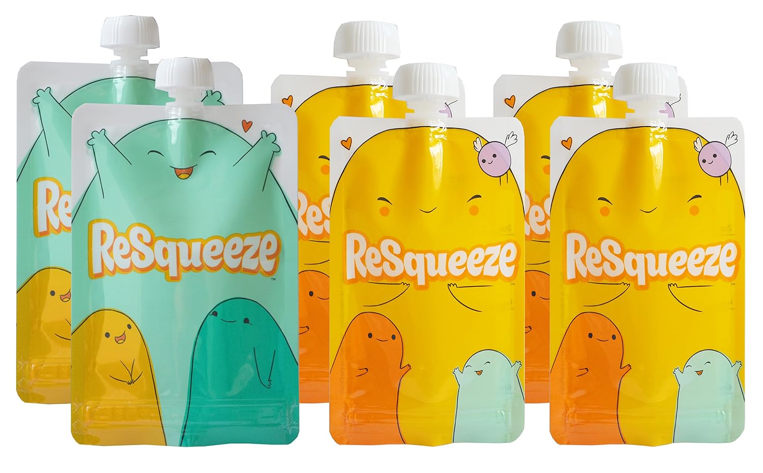 ReSqueeze Reusable Food Pouch Combo (6-Pack)
