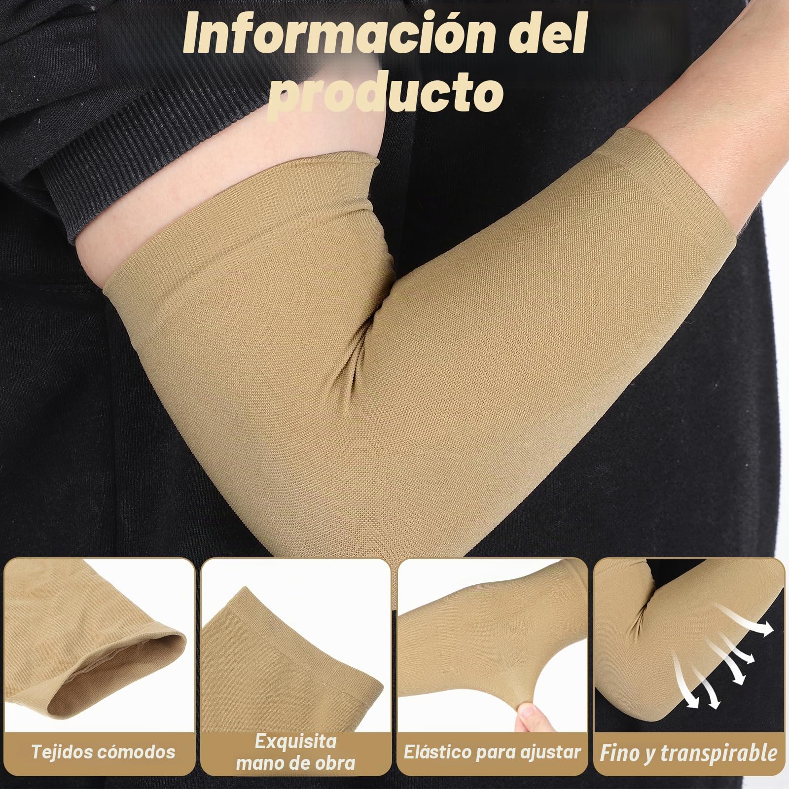 3 pares de cubiertas para tatuajes de antebrazo, mangas de tatuaje, cubiertas para tatuajes, para cubrir cicatrices y tatuajes como protección solar para hombres y mujeres