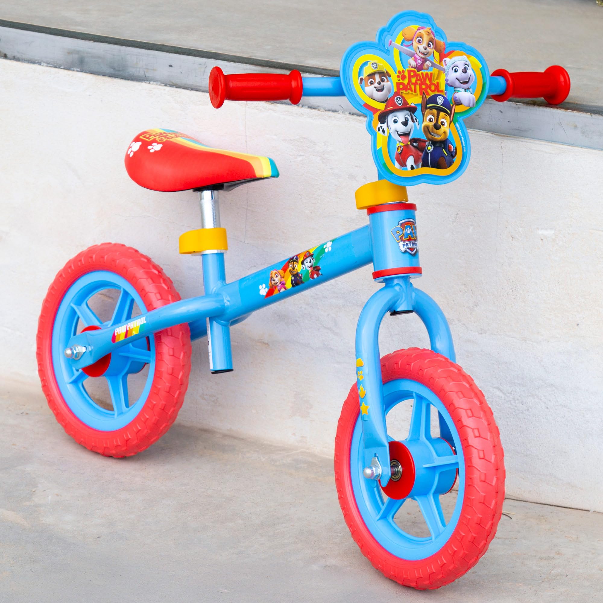 La Patrulla Canina Bicicleta sin pedales, 70x41x50 cm, Máx. 20 kg, Bici de equilibrio, Ruedas antipinchazos, Manillar y sillín regulables, Altura ajustable, Licencia oficial, +2 años (77751)
