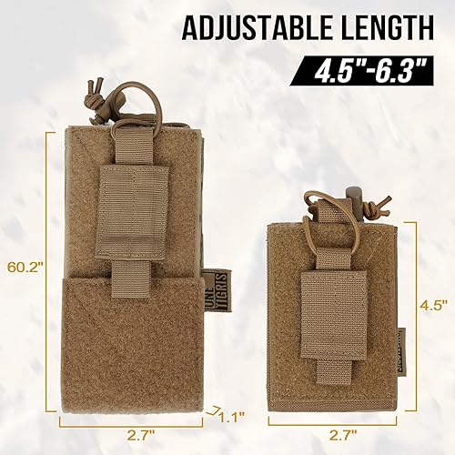 Miniatura 6 de OneTigris Funda para Radio BaoFeng UV-5R BF-F8HP de Nylon MOLLE para Walkie Talkie