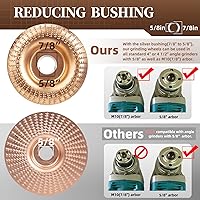 Vista 3 de Juego de 5 discos de tallado de madera con llave universal para amoladora angular de 4 o 4 12 pulgadas con eje de 58 pulgadas, amoladora de disco