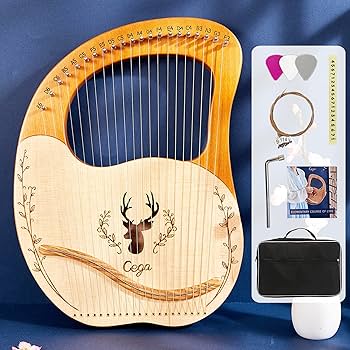 Amazon | ライアーハープ 21弦 木製 竪琴ハープ ハープセット
