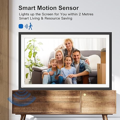 Miniatura 6 de Marco de fotos electrónico de 15.6 pulgadas, marco de fotos digital grande, pantalla de fotos inteligente para montaje en pared, 32 GB, pantalla