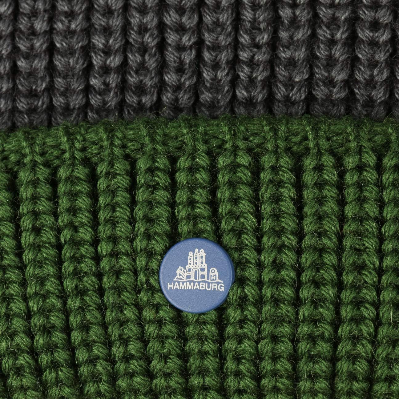 HAMMABURG Twotone Dockercap Knit Hat Made in Italy Unisex Autumn Winter