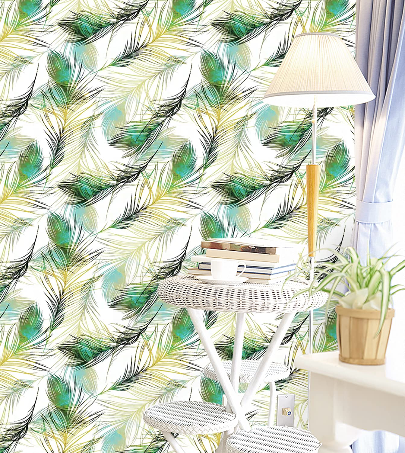 JLHOUSE - Self-Adhesive Wallpaper Vinyl Contact Paper Removable Wallpaper for Bedroom Living Room Wall Decor 45 x 300 cm