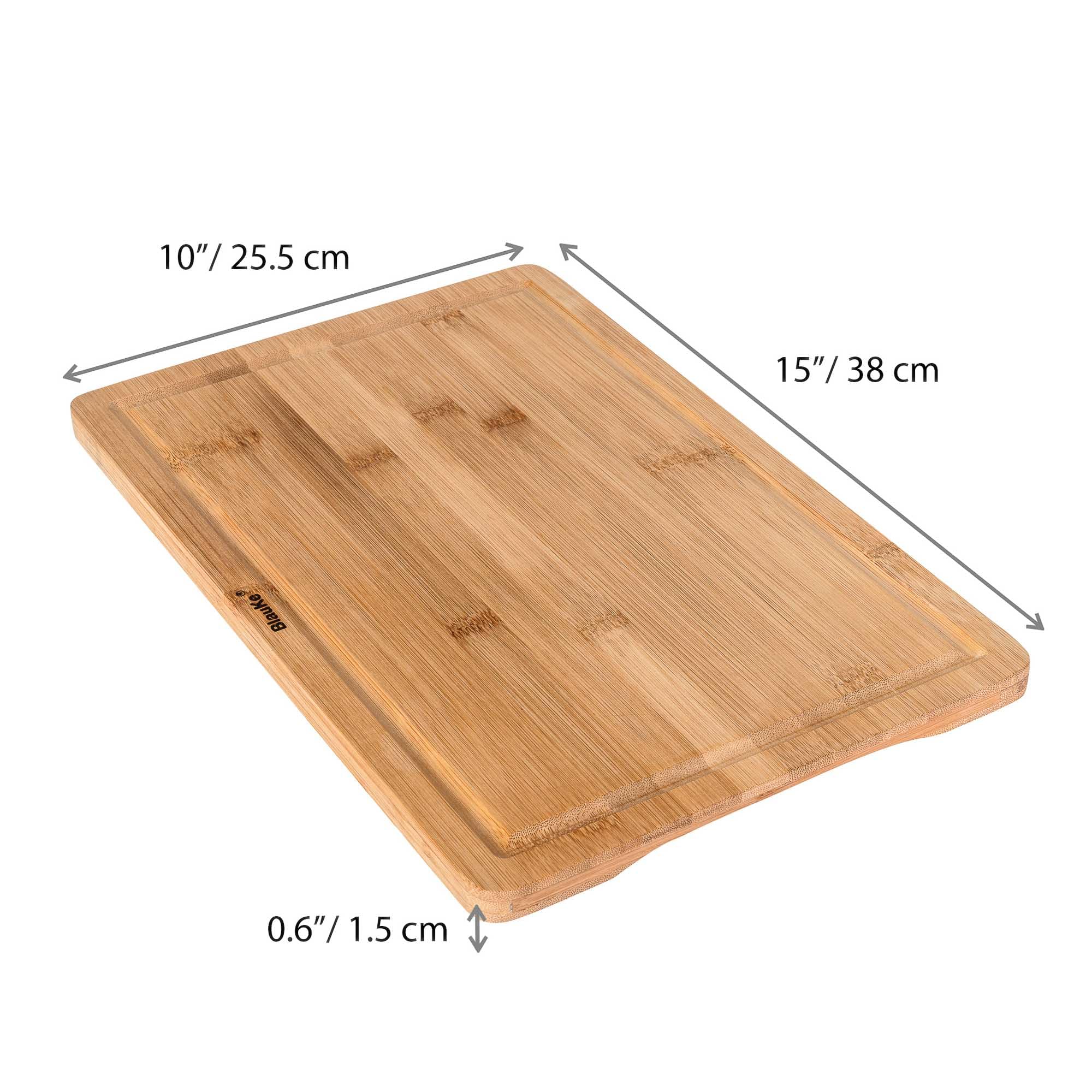 Planche à Découper Bambou BlauKe - Grande Planche Avec Rigole Pour Cuisine Et Service