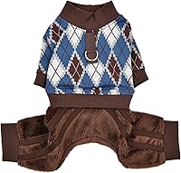 Vista 7 de Puppia Cagnie - Overol de invierno, cálido, acogedor, a la moda, para perros pequeños, beige, talla S
