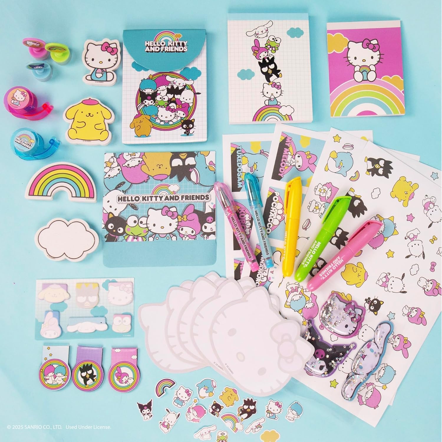 Hello Kitty and Friends Mini Collectible Stationery Set, Cute Stationery, Sanrio Accessories, Cute Sticky Notes, Kawaii School Supplies, Fun Office Supplies, Kawaii Stationery, Cute Hello Kitty Stuff - Image 2