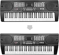 Vista 5 de Eison - Calcomanías de piano para teclas, calcomanías coloridas para teclado de piano para 88/61/54/49/37, juego de aprendizaje completo, extraíble