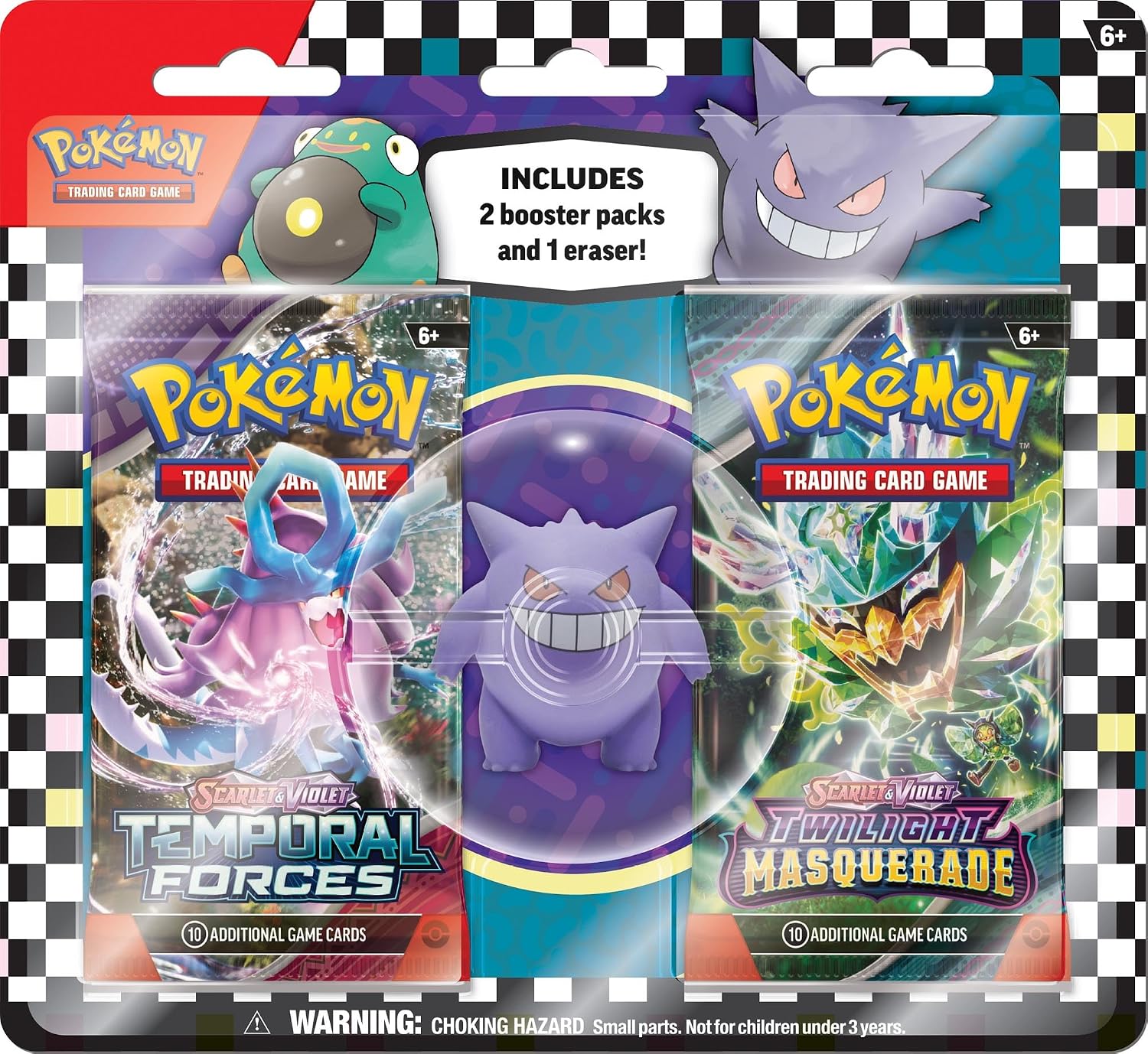 Pokémon TCG Eraser & Booster Blister Set (Pack of 12) – Includes Booster Packs & Collectible Erasers - Perfect for Play, School & Collection