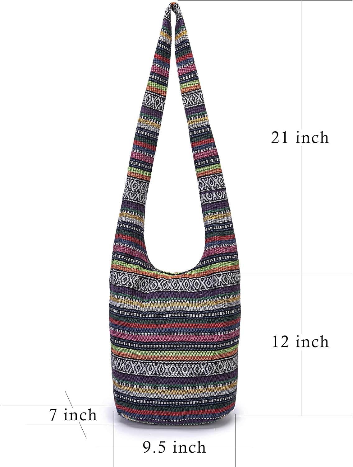 Women Shoulder Handbags Fashion canvas Hippie Crossbody Bags Bohemian Animal Prints Hobo Bags - Image 3