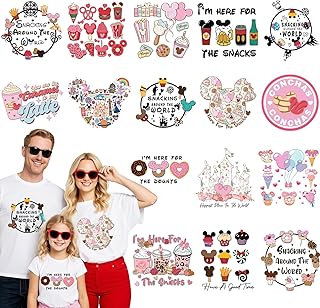 RiVolTa Mouse Iron on Transfers - 16 Sheets Cute DTF Ready to Press for T Shirts Funny Mice Animal Snack Heat Stickers Patches Vinyl Decals Appliques Clothing Clothes Pillow Bag Decorations DIY Crafts