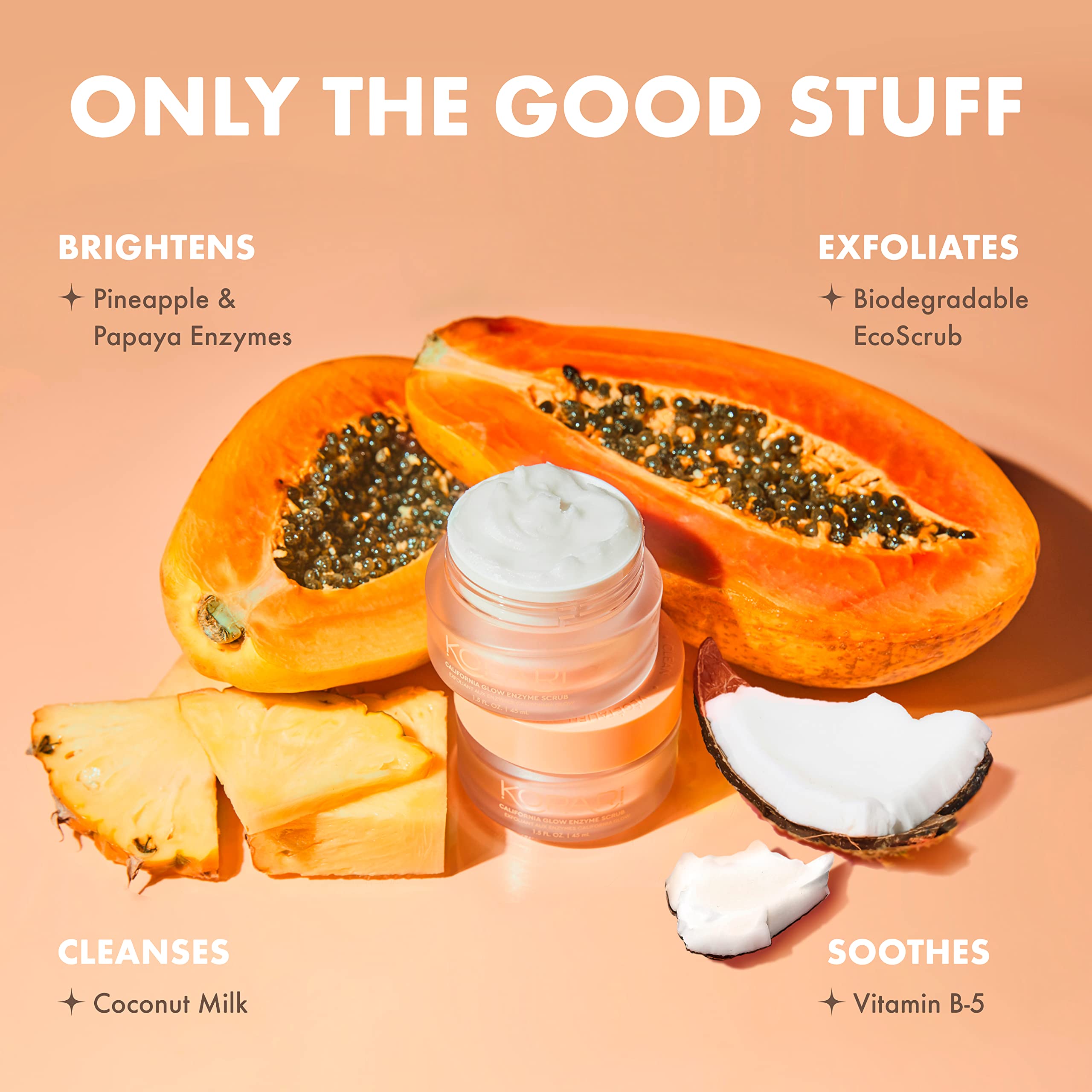 Amazon.com: Kopari California Glow Enzyme Exfoliating Face Scrub