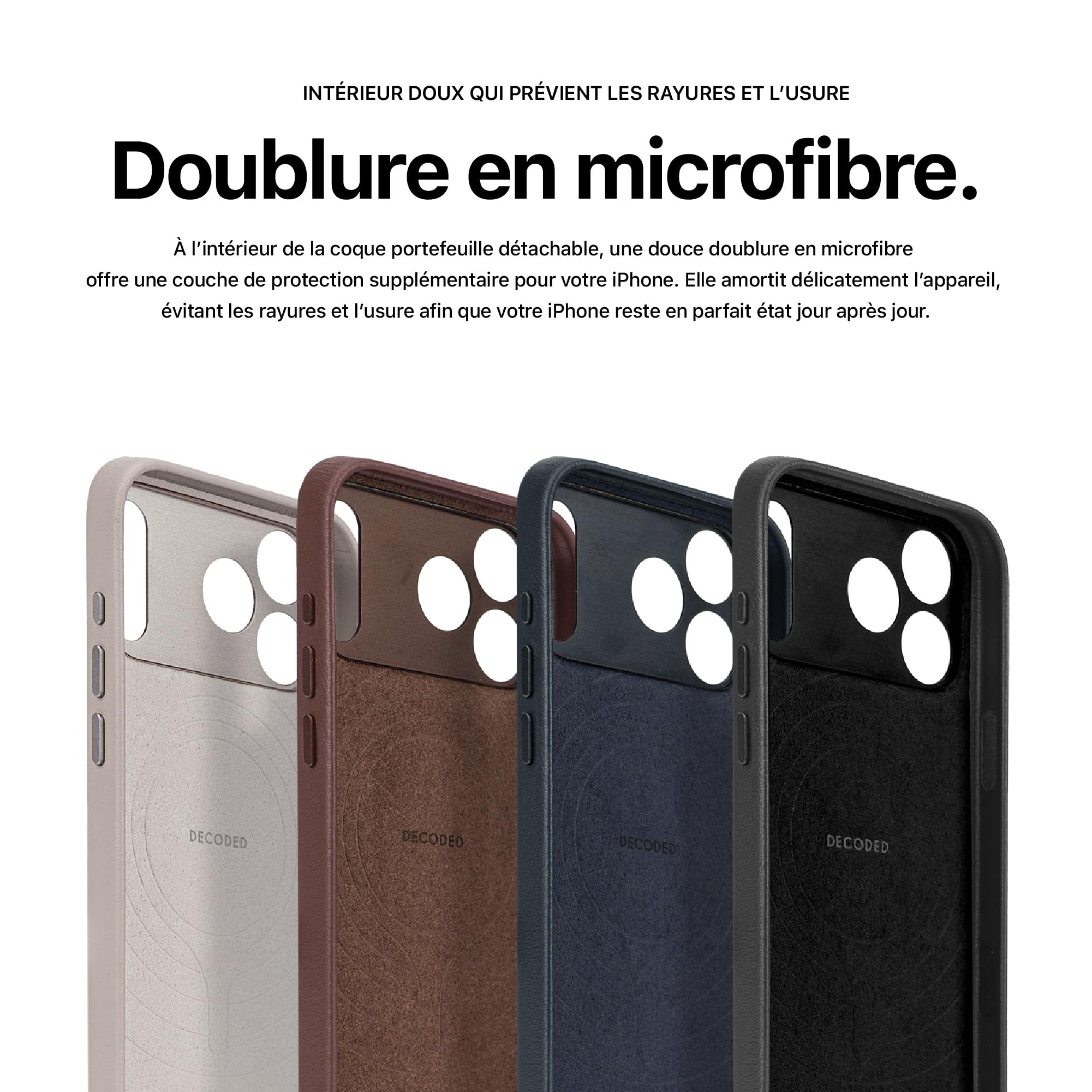 DECODED Coque pour iPhone 17 Pro Max, Cuir ECCO Premium, Compatible avec MagSafe, Magnétique, Protection Caméra, Bouton Camera Control, Anti-Rayures, Brun