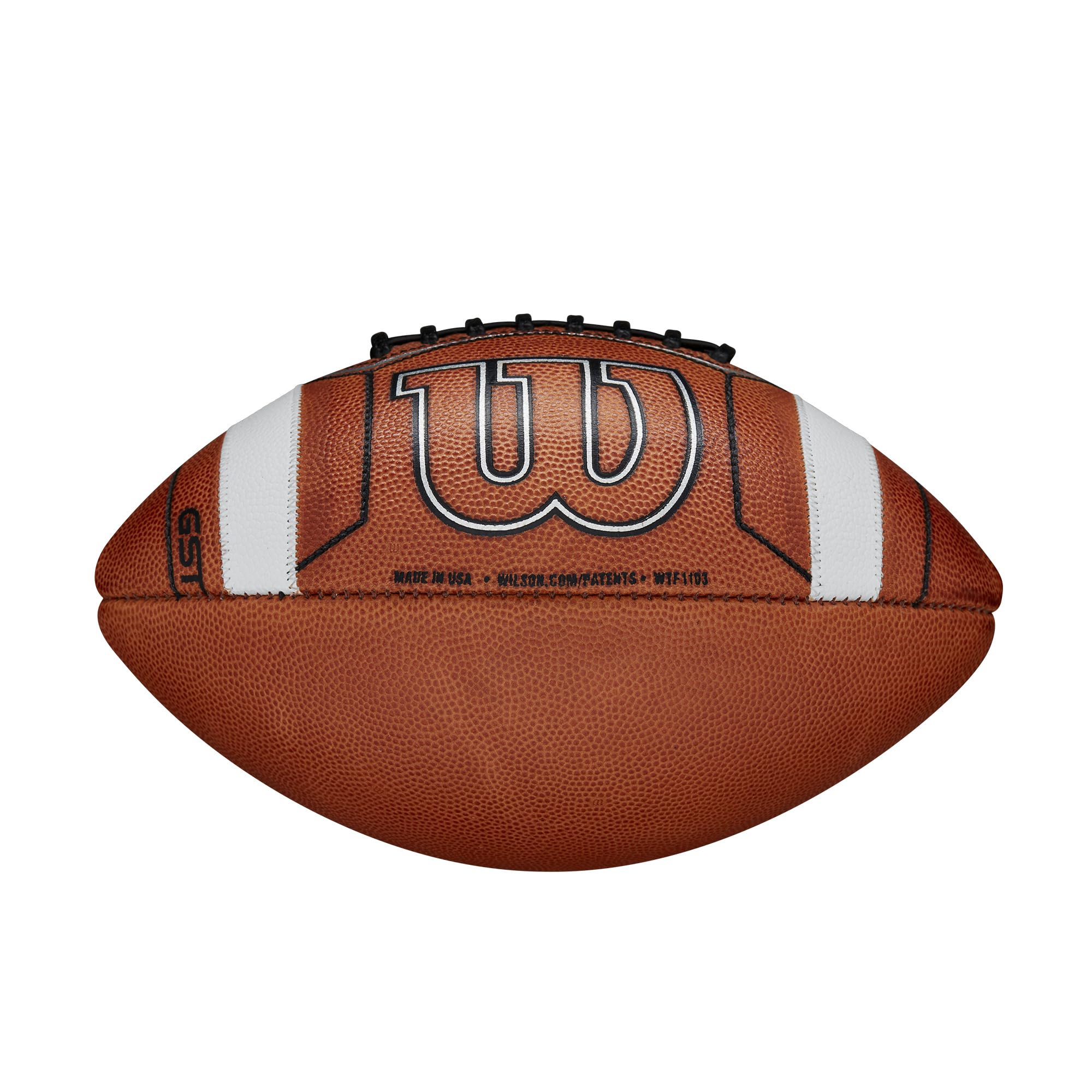 Wilson GST Prime WTF1103IB - Ballon De Football Officiel En Cuir Composite Marron Taille 9 EU - Idéal Pour Entraînement Et Match