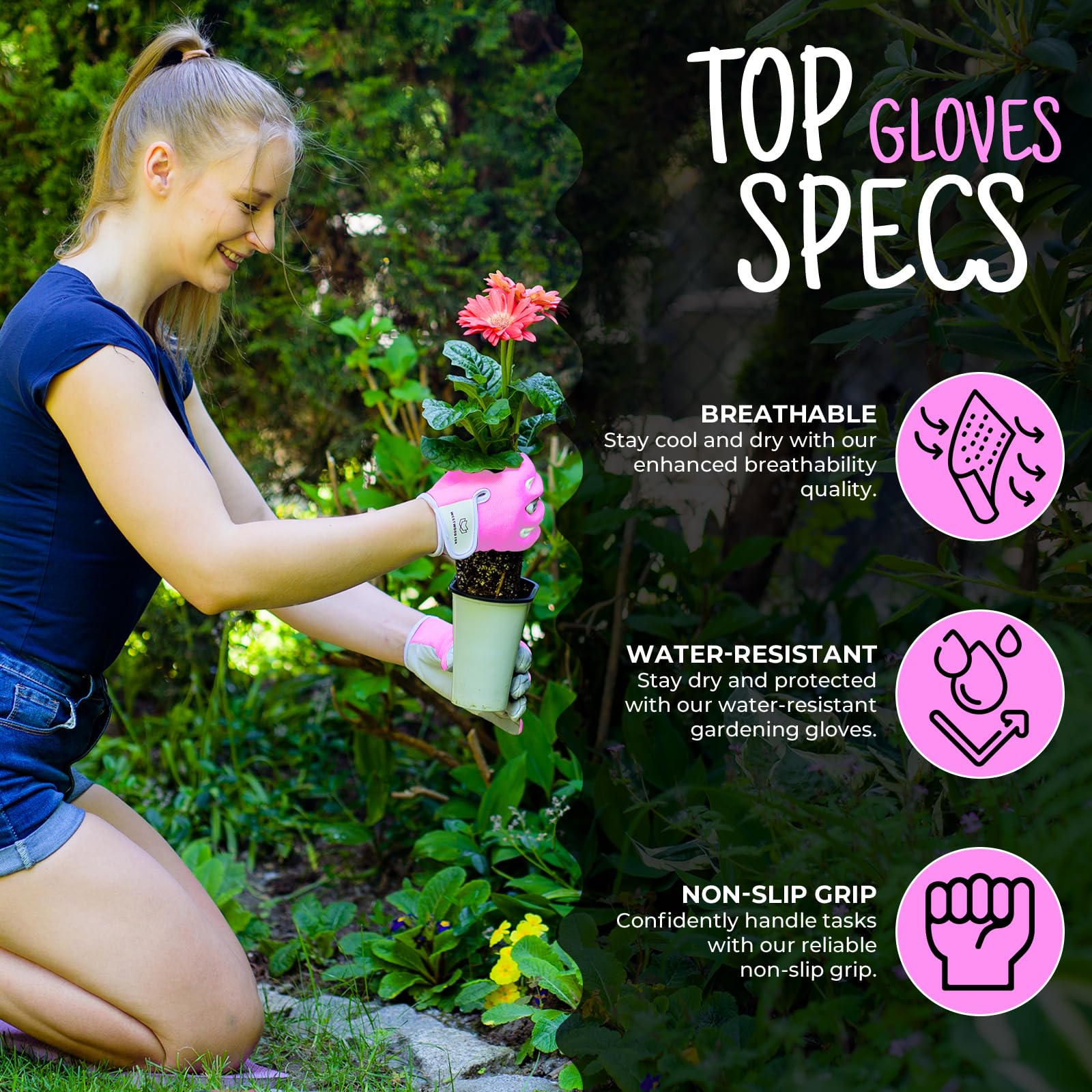 WESTWOOD FOX Ladies/Mens Leather Gardening Gloves Thorn Proof Rigger Garden work gloves, Safety Working Gloves - Image 2