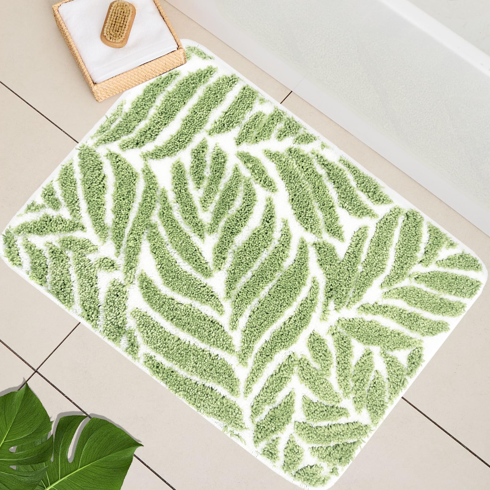 Catherine Lansfield Zero Twist - Coppia di lenzuola da bagno in cotone morbido e assorbente, 450 g/m², colore: Verde salvia