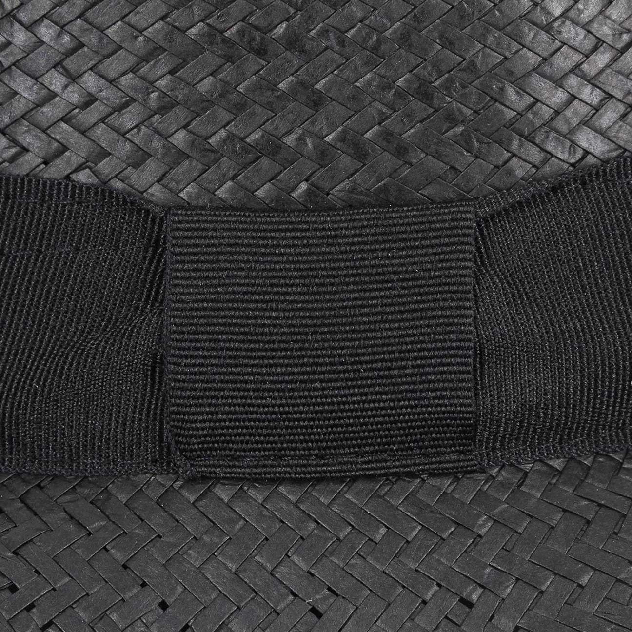 LIPODO Black Mountain Cappello Bogart in Paglia Fascia unicolore Made in Italy Uomo Primavera Estate
