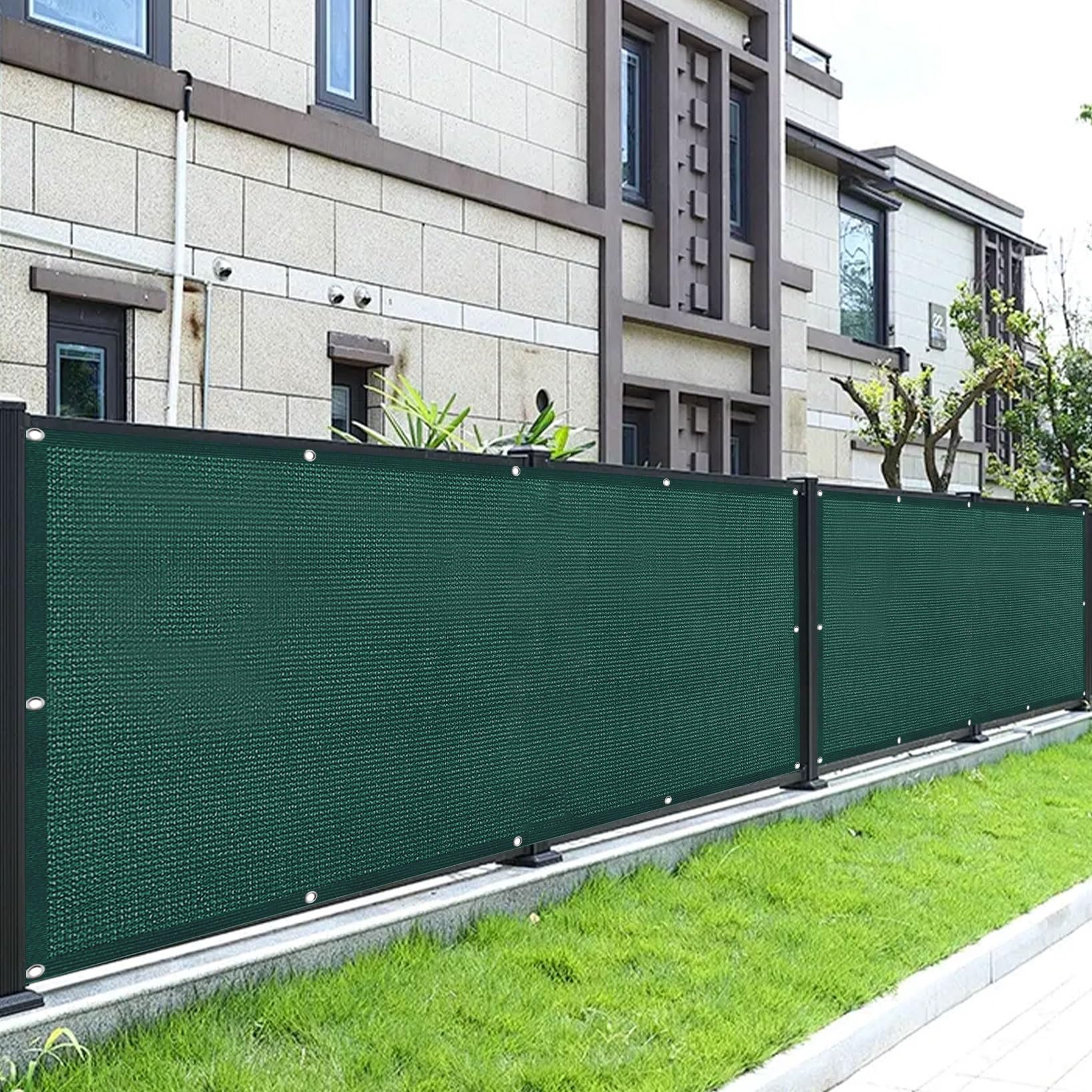Rete Protezione Balcone 120x700 Cm - Schermo Verde Scuro Anti-UV, Antivento E Per Privacy