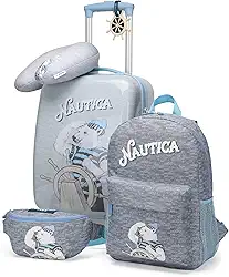 bagagem infantil - conjunto de mala de mão vertical de 18 'aprovada pela companhia aérea com rodas (viagem polar | conjunto de viagem de 5 peças)