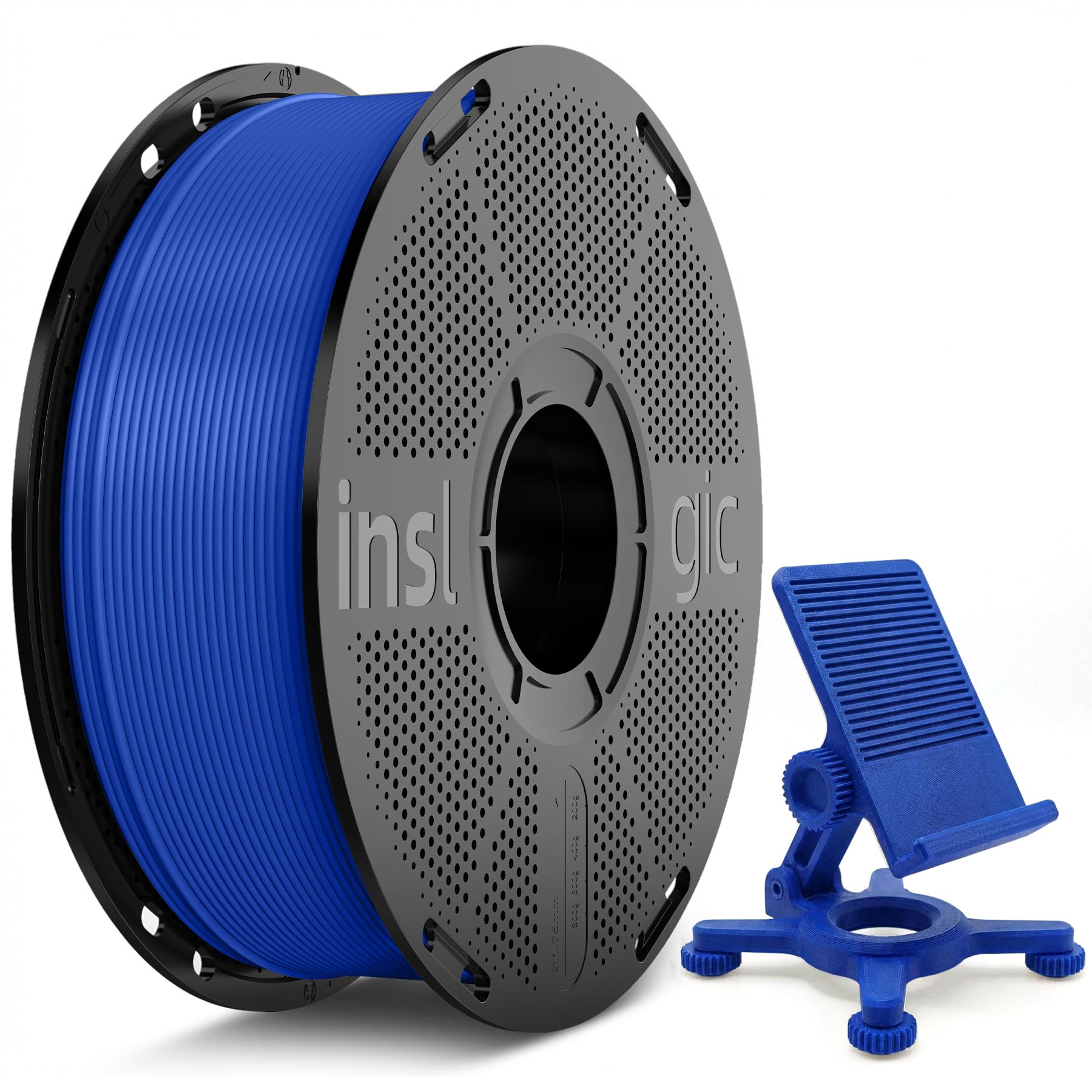 Inslogic Haute Vitesse Préchauffé PETG Pro 1.75mm, Mat PETG Pro 3D Impression Filament ±0.02mm, Plus Fort Toughness, 1kg Bobine Convient pour La Plupart FDM 3D Imprimantes (Bleu)
