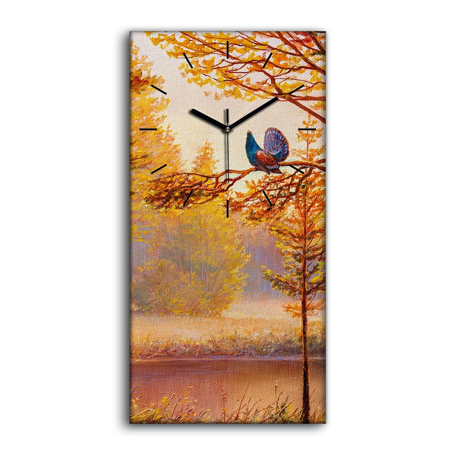 Horloge Fine Toile Coloray 30x60 - Solution Murale sans Bruit