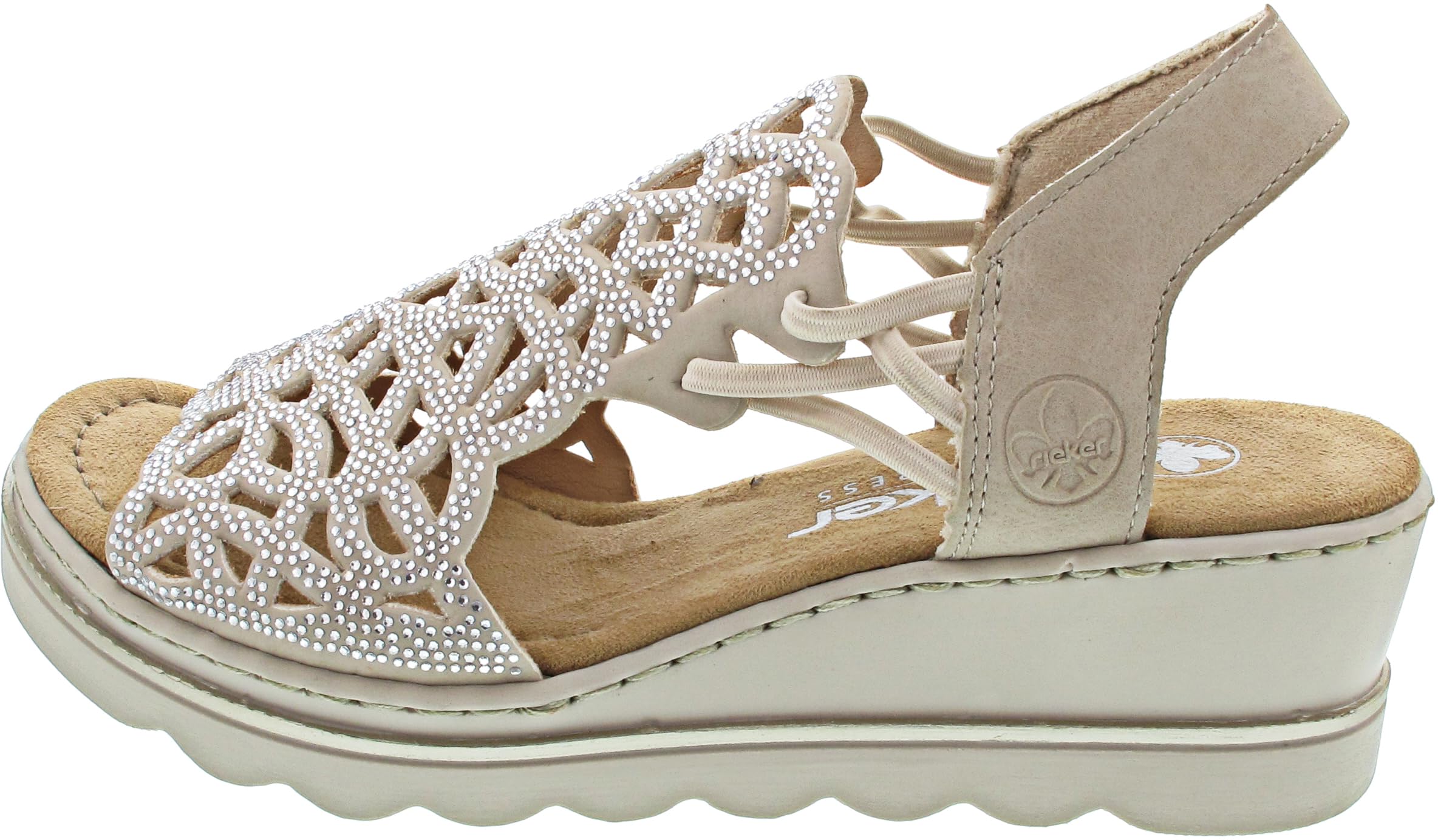 Rieker Women's Tan Honduras Wedge Heel Sandals  7.5 Size 7.5