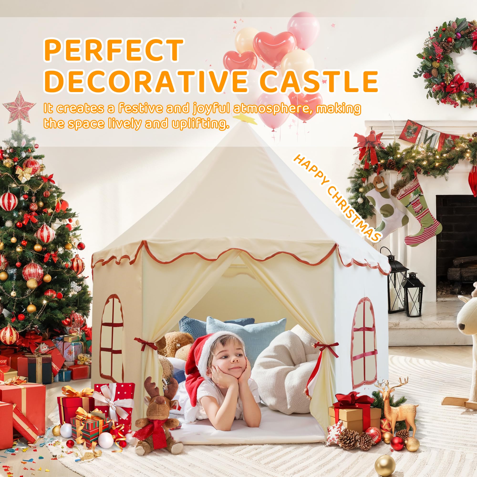 Tienda De Juegos Para Niños - Castillo Interior Grande, 120x105x128 Cm, Para Interiores Y Exteriores, Ideal Para Cumpleaños Y Juego Imaginativo