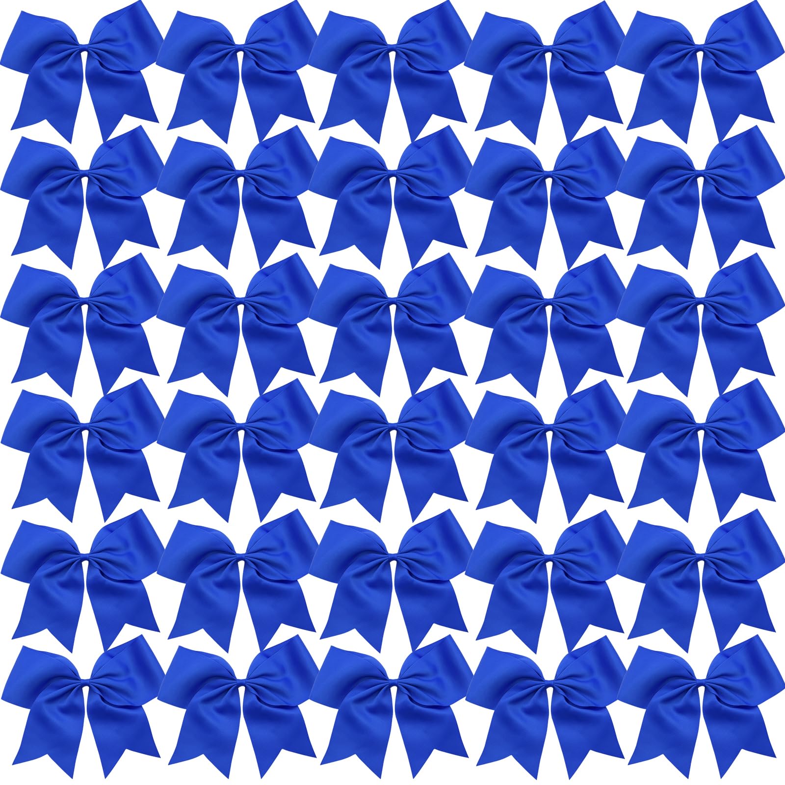 30PCS 8" Large Blue Cheer Bows Hair Bows Ponytail Holder Handmade for Girls Teens Softball Cheerleader Sports (Blue)