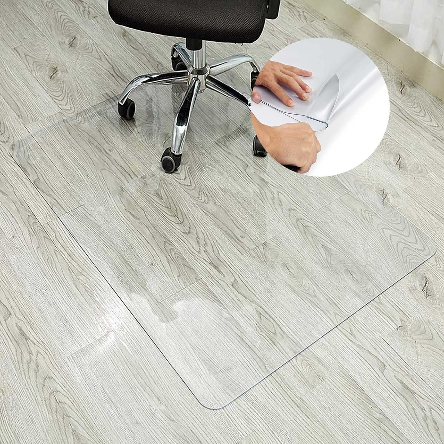 Uveteniy Computer Chair Mat for Hard Floors Office Chair