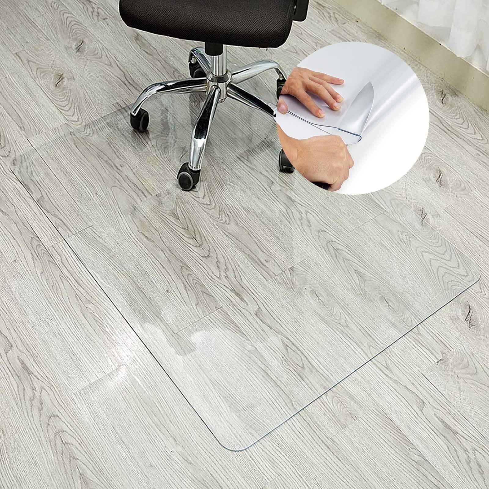 Computer Chair Mat for Hard Floors Office Chair Mat PVC Transparent Desk Chair Mat for Rolling Chairs Front Door Living Room Kitchen Anti-Slip Durable Plastic Floor Protector ( Size : 110x120cm (43x47