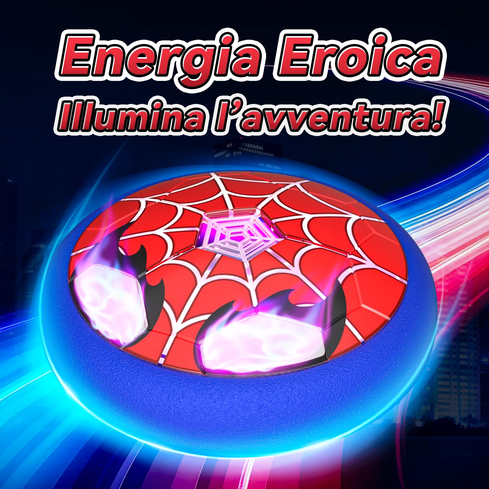 Pallone da Calcio con Occhi & Web Luminosi, Calcio Interno Giocattoli Bambino Regalo Bambino 3-12 Anni, Giochi Esterno Giardino Bambini Regalo Bimbo 4 5 6 7 8 9 10 Anni Maschio di Pasqua Compleanno