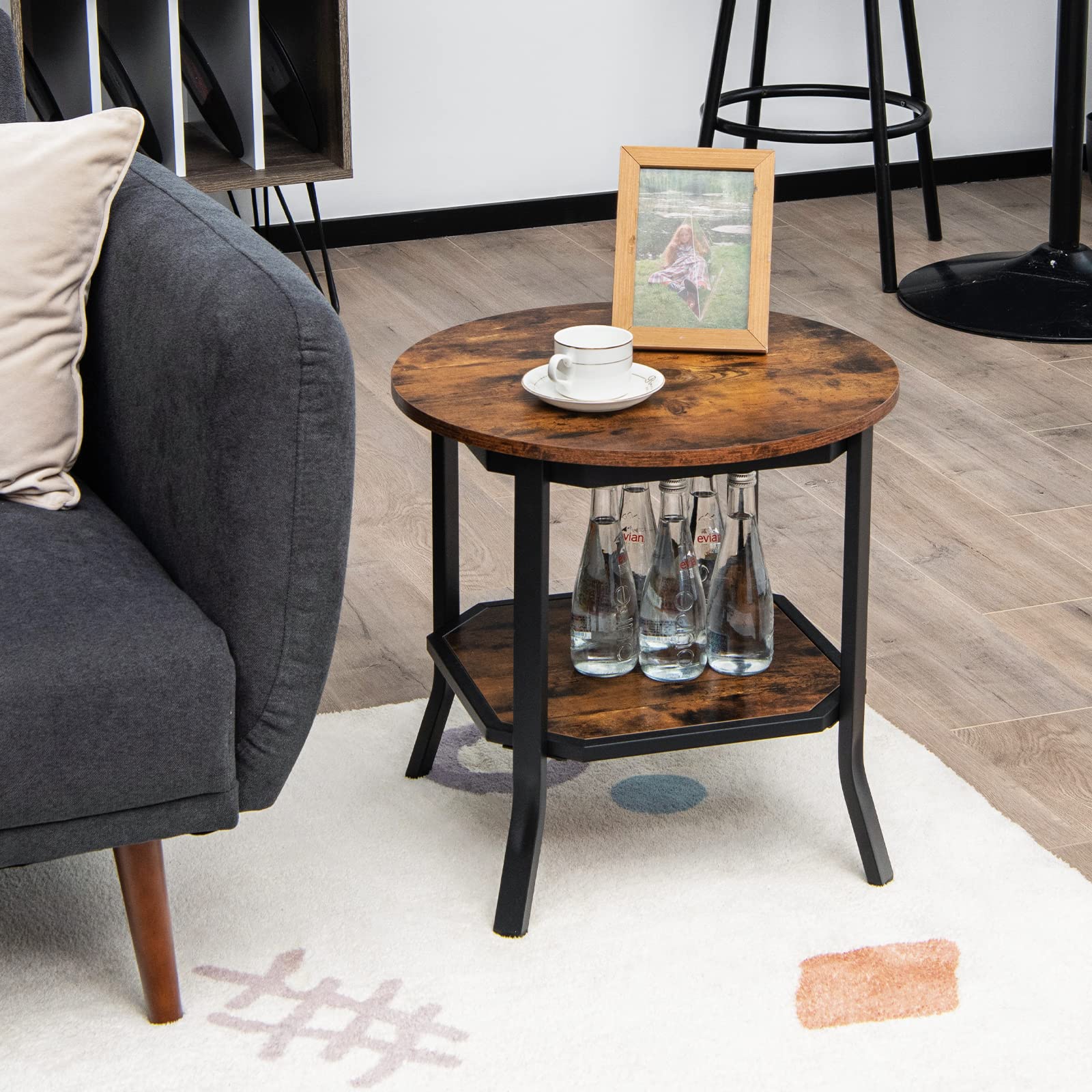 Salon tafel set oud rustiek Dirk set - Oud en Stoer Woonaccessoires