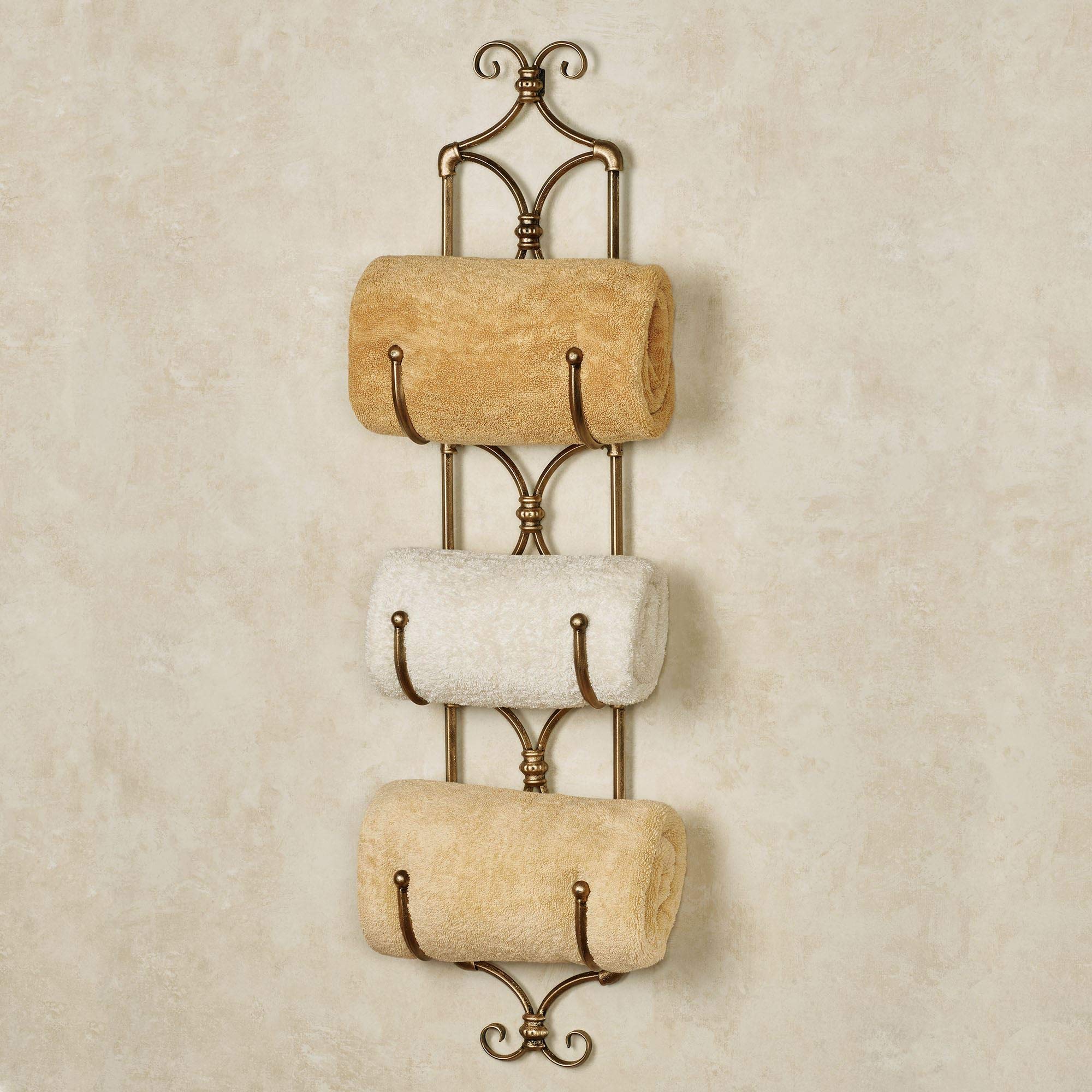 Touch of Class Bain Wall Mount Rack Gold