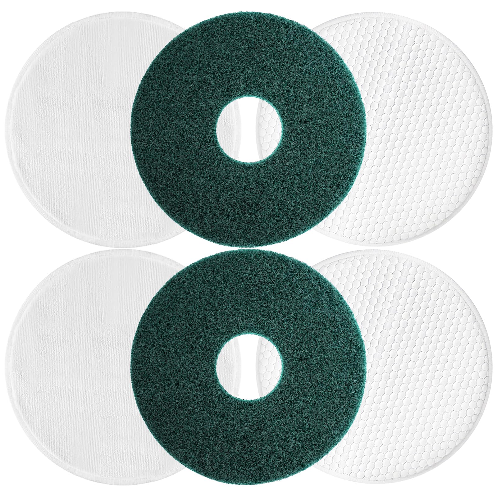 12" Floor Machine Replacement Pad, Floor Machines Pads for Orbital Floor Scrubber, Compatible with Oreck Commercial 550MC Orbiter Floor Machine, For Everyday Cleaning of Hardwood and Tile Floors（6pcs）